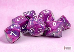 Polyhedral 7-Dice Set CHX27457 - Festive Violet/White